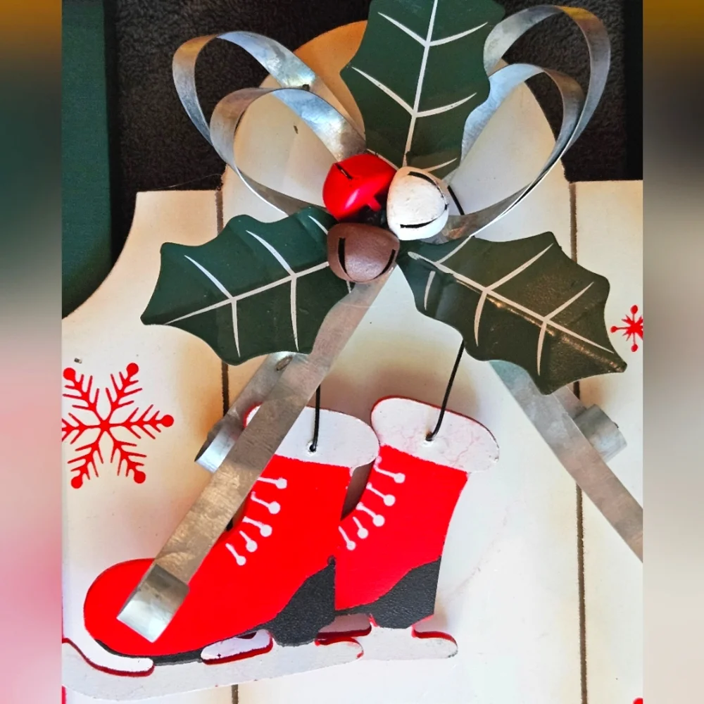 Christmas Holliday Joy to the World 3D Sleigh Wreth